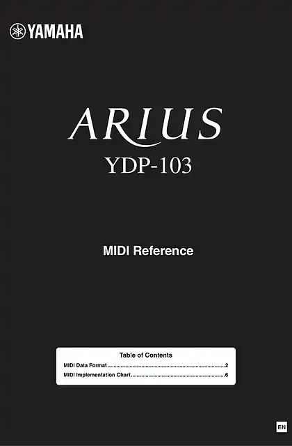 yamaha雅马哈YDP-103 MIDI Reference